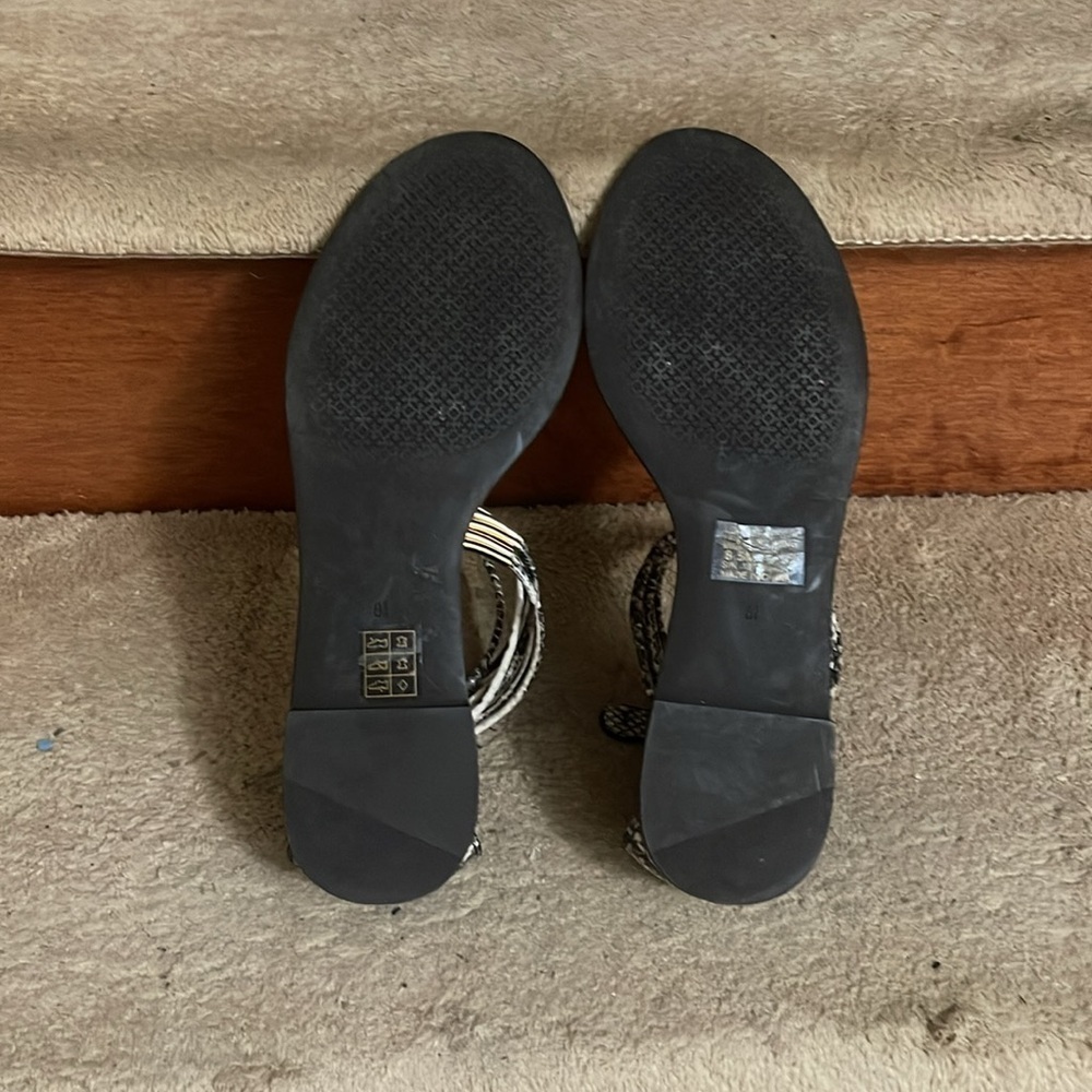 Tory Burch Beige Black Python Embossed Leather Mi… - image 8